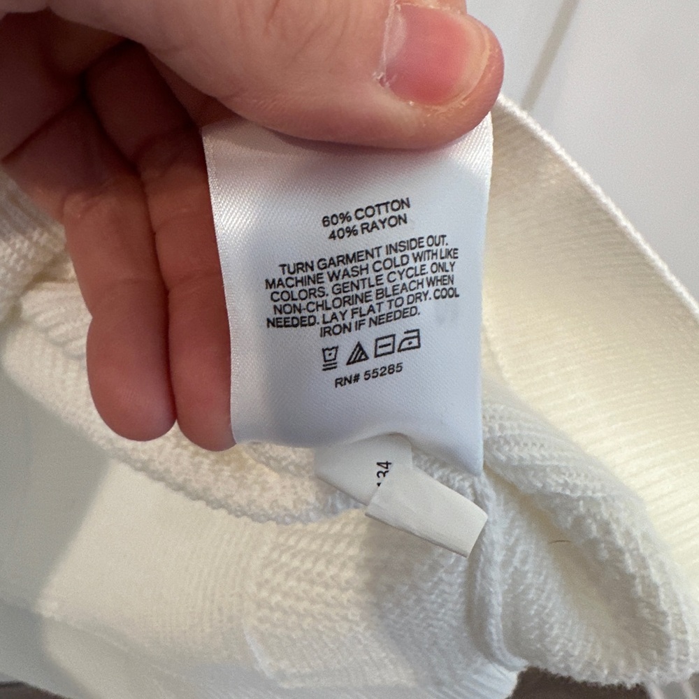 Express Men's White Sweater Polo Shirt - Picture 4 of 5